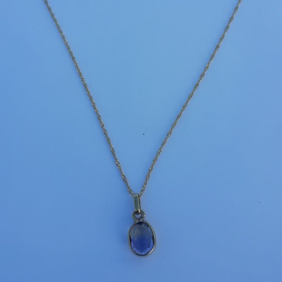 La Bolivianita (or Ametrine) With Italian 18K Yellow Gold Chain Necklace. - Picture 5 of 14